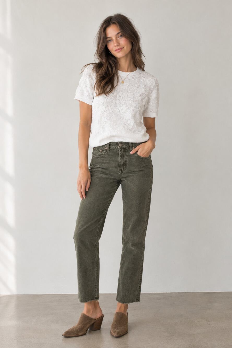 Jag Jeans Army Green Khakis Sz 6